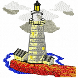 Lighthouse Embroidery Design 8
